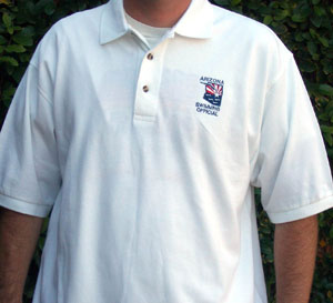 Men's White Officials Silk Touch Short Sleeve Button Polo